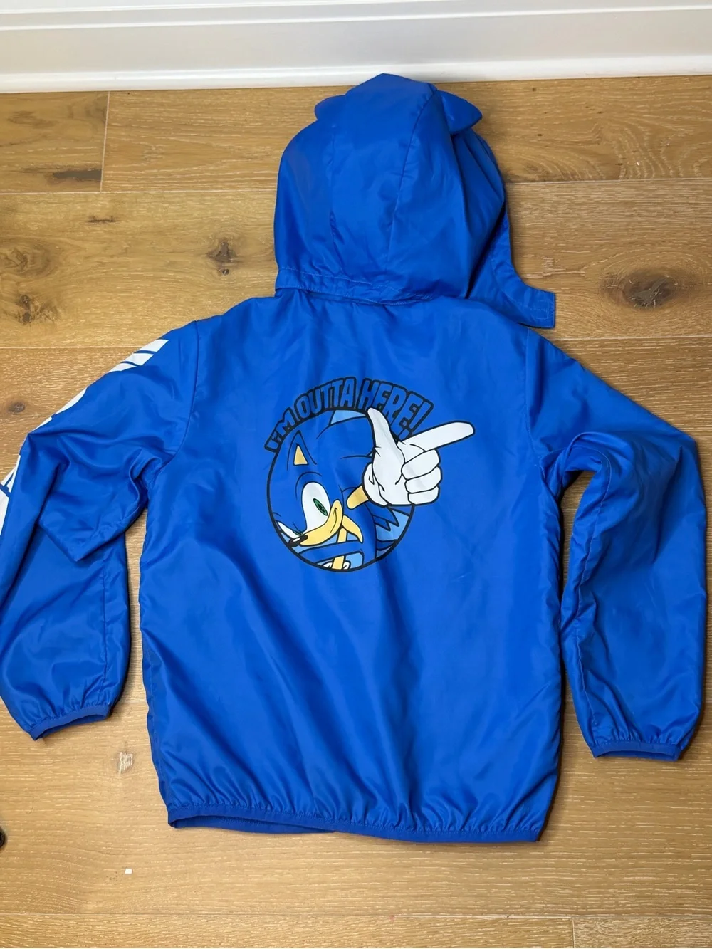 H&M Blue Sonic the Hedgehog Hooded Windbreaker